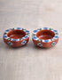 Blue Pottery T-Holder Set Of 2 Pcs.